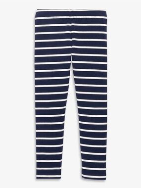 Primary Navy and White Striped Leggings 2T